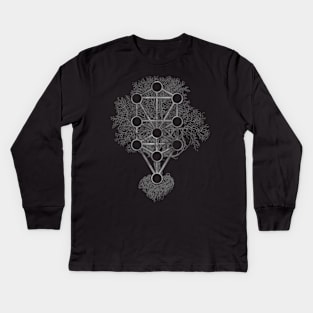 Kabbalah The Tree of Life - Etz Hayim Kids Long Sleeve T-Shirt